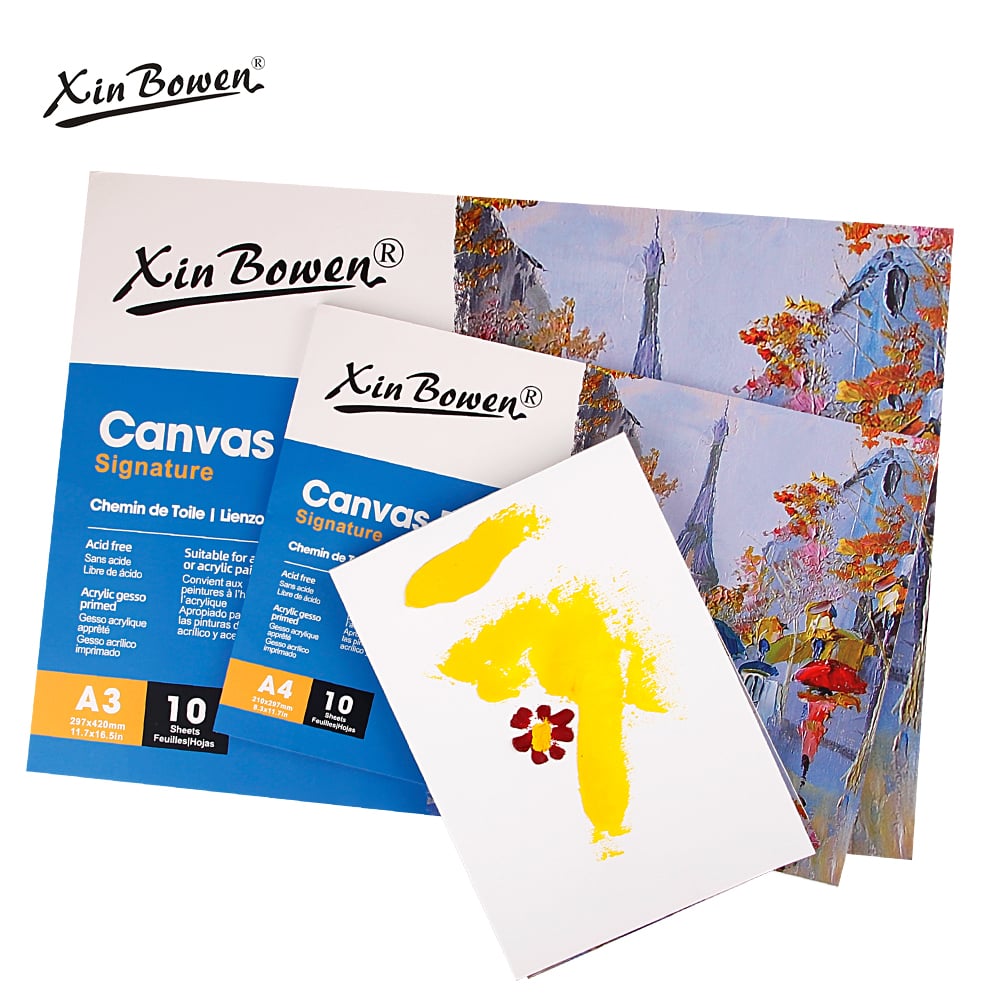 10 Sheets Canvas Pad Colored Surface Shrink Film Each