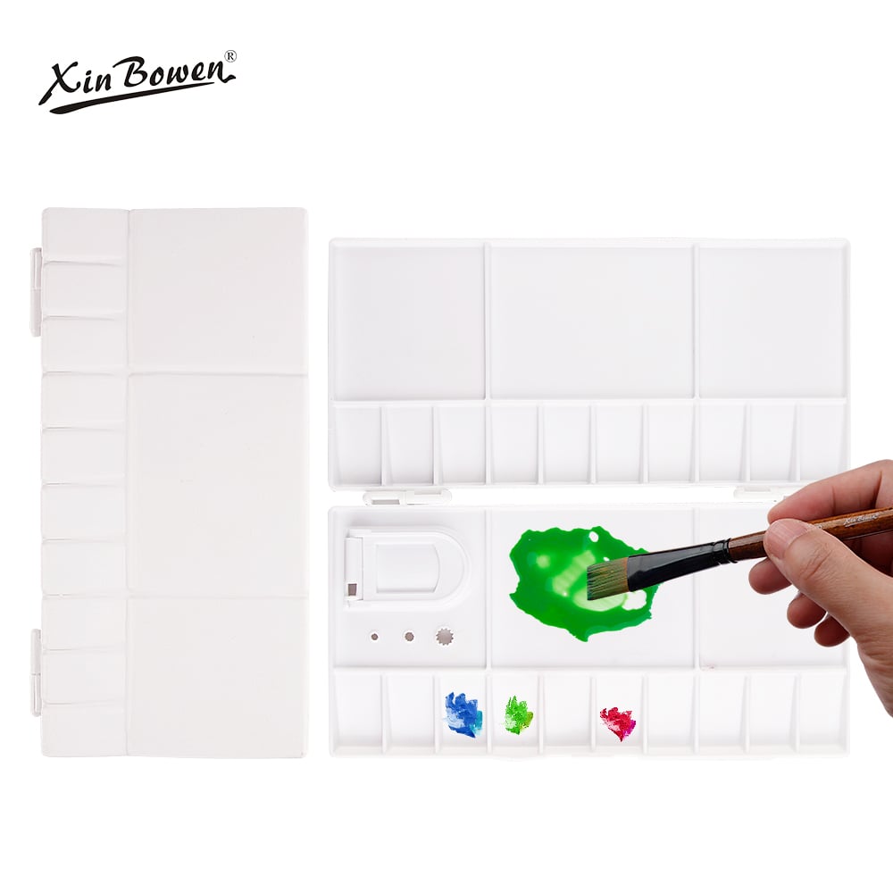 Free To Match Plastic Paint Box With Palette For Mix Color