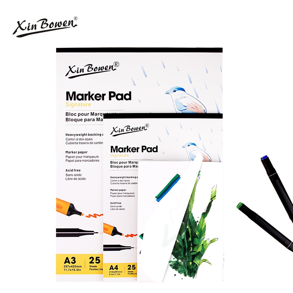 100Gsm Marker Drawing Pad 25Sheets Smooth Painting Surface