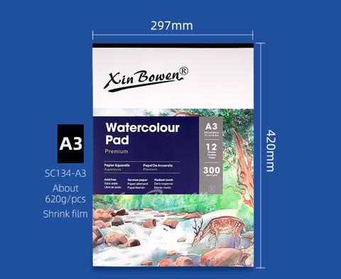 180GSM Special Watercolor Drawing Paper Pad For Art Painting