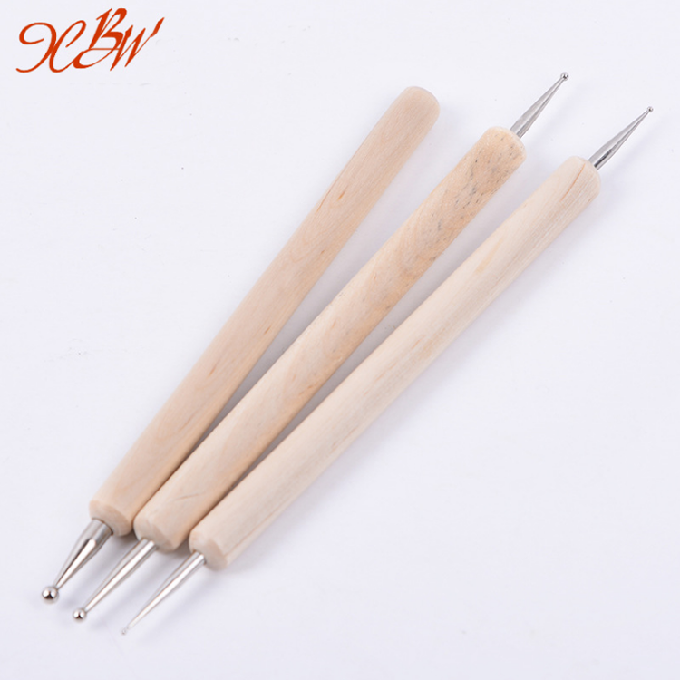 3 Pcs Wooden Handle Indentation Pen Carving Tool Sets