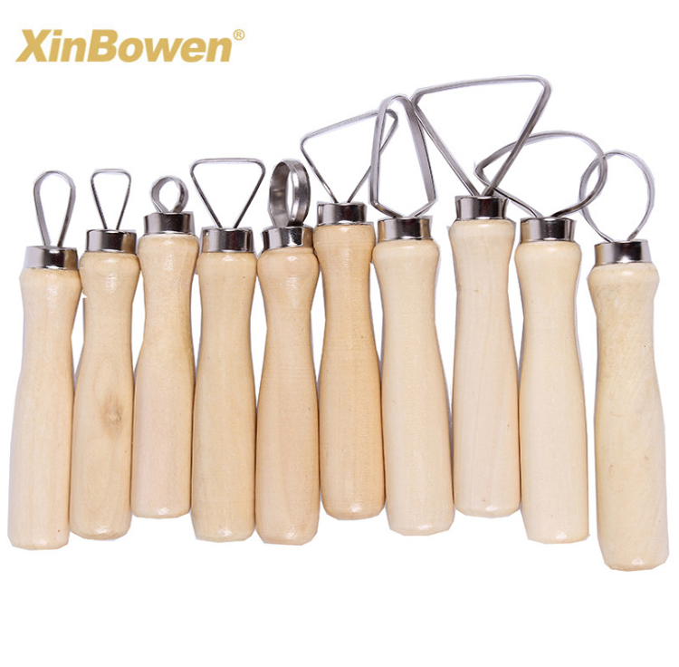 10pcs Pottery Polymer Clay Sculpture Wood Handle Tool Sets