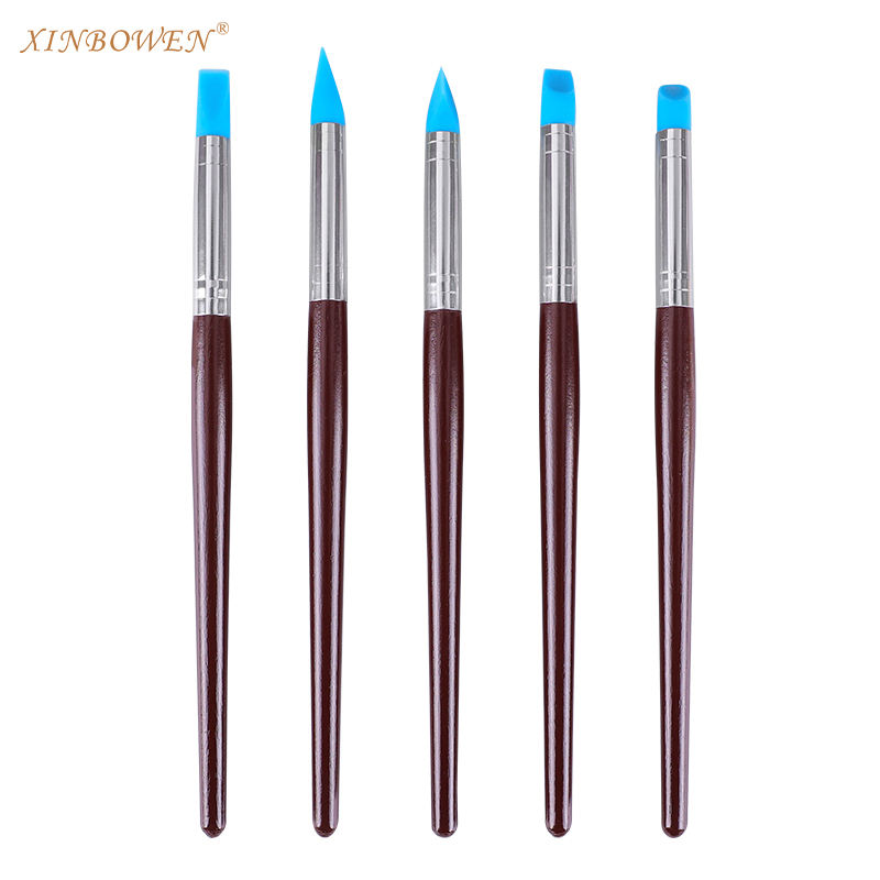 5 Pcs Clay Sculpting Tools & Clean Rubber Pens for Pottery