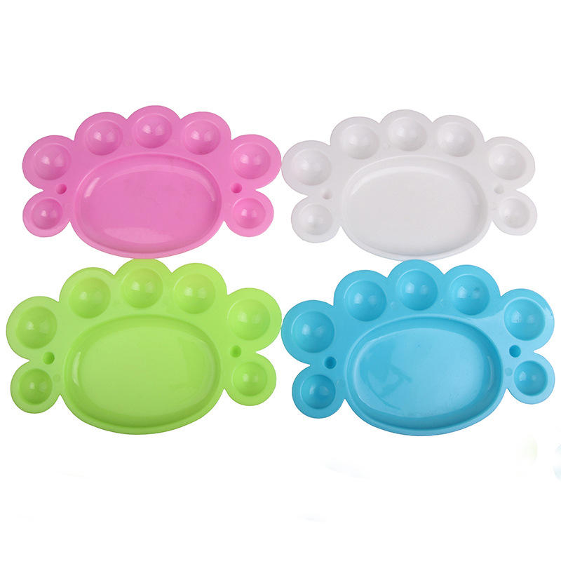 Four-color Cute Crab-shaped Plastic Palette for Children
